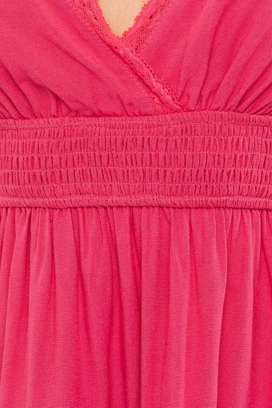 CAP SLEEVE RUFFLE MINI DRESS - ShopModernEmporium