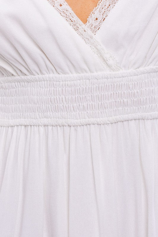 CAP SLEEVE RUFFLE MINI DRESS - ShopModernEmporium