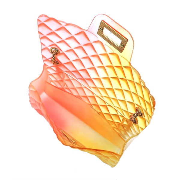 Quilt Embossed Multi Color Jelly Shoulder Bag - ShopModernEmporium