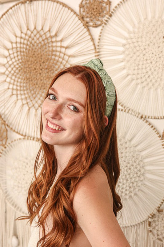 Raffia Crochet Trim Headband - ShopModernEmporium