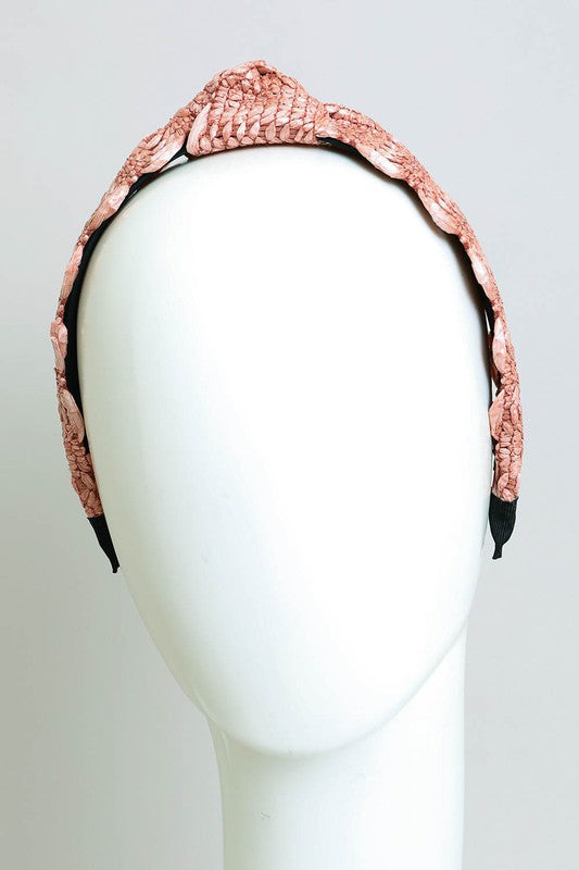 Raffia Crochet Trim Headband - ShopModernEmporium