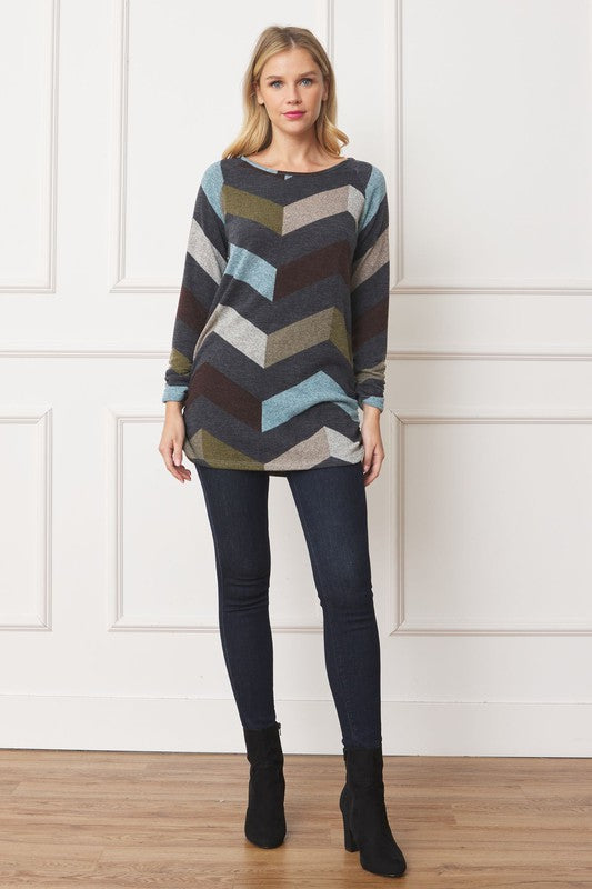Plus Shirred Side Accent Top - ShopModernEmporium