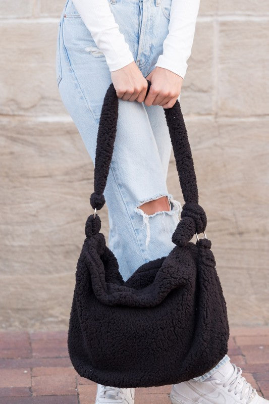 Boucle Sherpa Messenger Bag - ShopModernEmporium