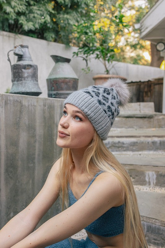 Leopard Knit Beanie - ShopModernEmporium