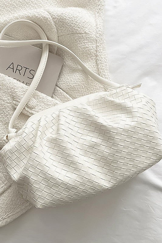 Faux Leather Woven Bag - ShopModernEmporium