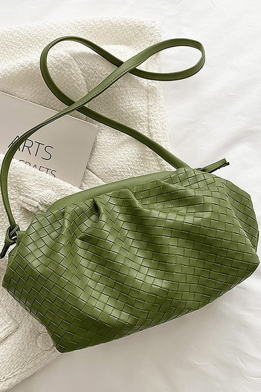 Faux Leather Woven Bag - ShopModernEmporium