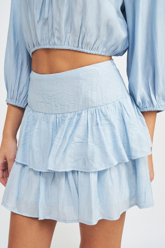 Tiered High Waist Mini Skirt | Modern Boutique Fashion