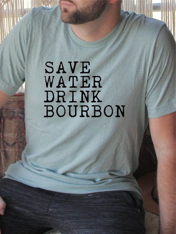 Save Water Drink Bourbon Mens Tee - ShopModernEmporium