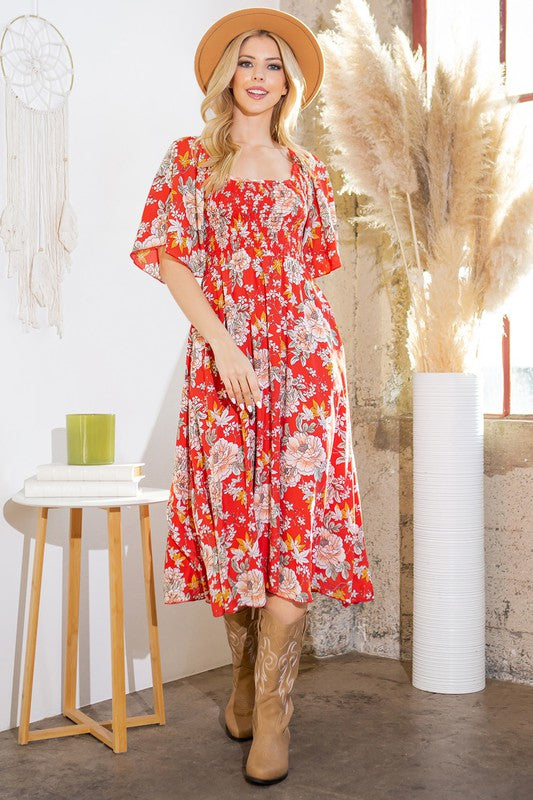 Smocked Dress with Pockets - ShopModernEmporium