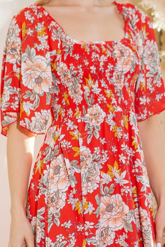 Smocked Dress with Pockets - ShopModernEmporium