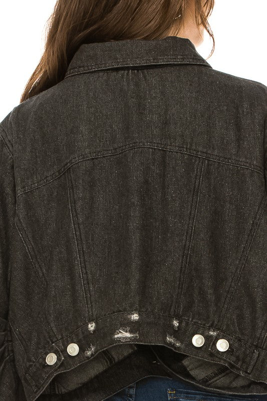 Women's Washed Denim Jacket - ShopModernEmporium