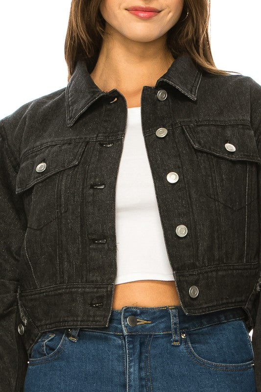 Women's Washed Denim Jacket - ShopModernEmporium