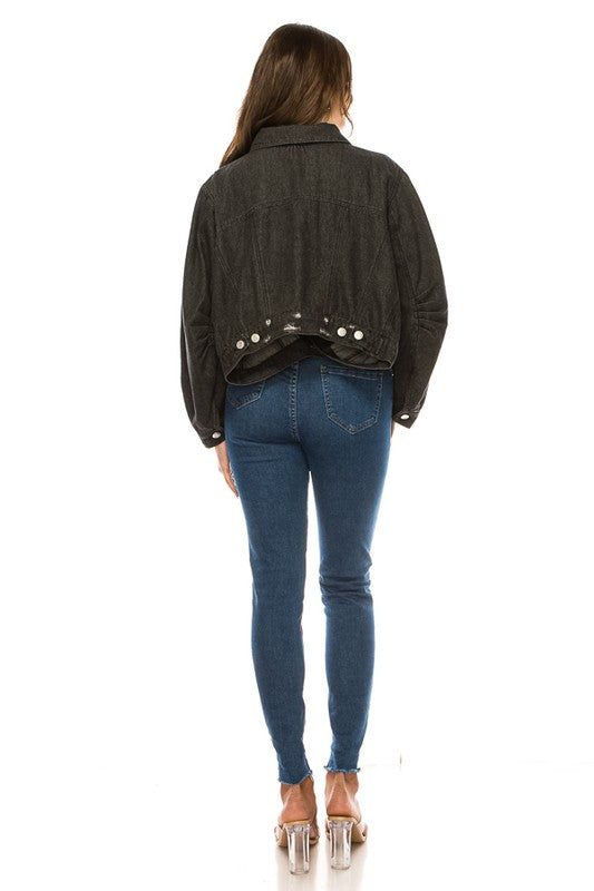 Women's Washed Denim Jacket - ShopModernEmporium