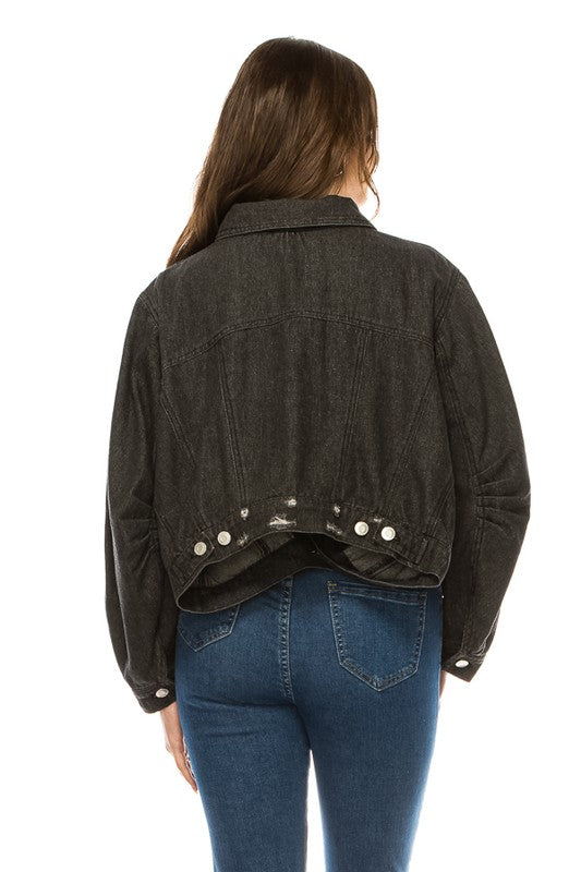 Women's Washed Denim Jacket - ShopModernEmporium