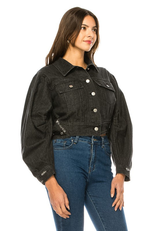 Women's Washed Denim Jacket - ShopModernEmporium