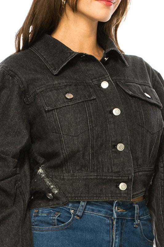 Women's Washed Denim Jacket - ShopModernEmporium