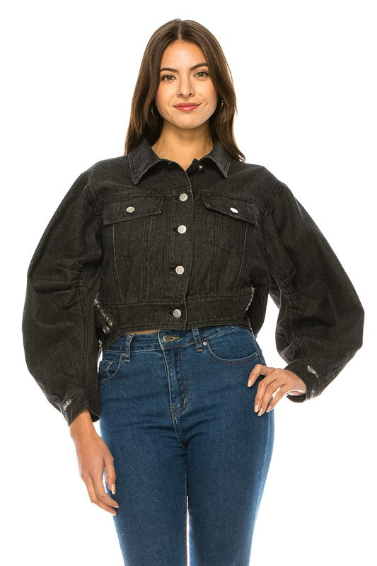 Women's Washed Denim Jacket - ShopModernEmporium