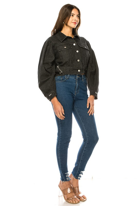 Women's Washed Denim Jacket - ShopModernEmporium