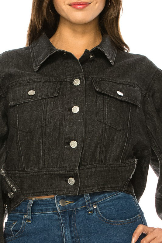 Women's Washed Denim Jacket - ShopModernEmporium