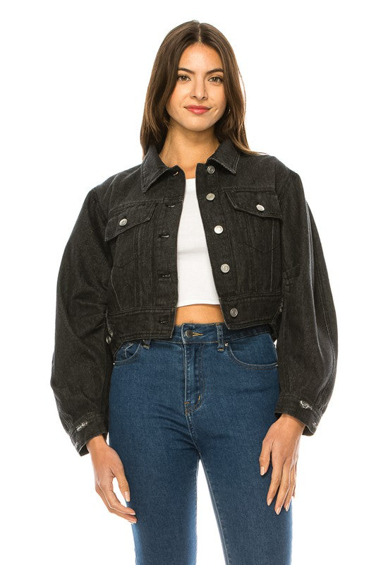 Women's Washed Denim Jacket - ShopModernEmporium
