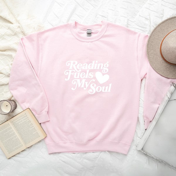 Reading Fuels My Soul Graphic Sweatshirt - ShopModernEmporium
