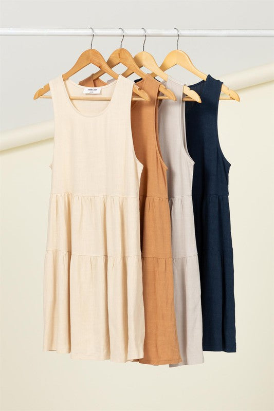 GOOD GIRL SLEEVELESS TIERED MINI DRESS - ShopModernEmporium