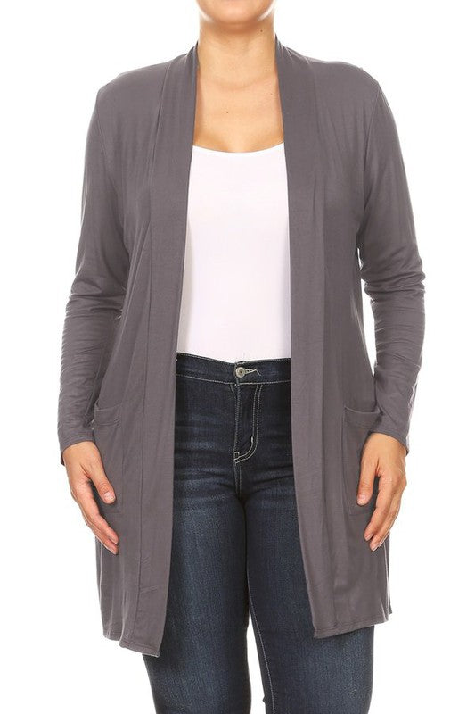 Plus Size Knee Length Duster Cardigan | Modern Boutique Fashion
