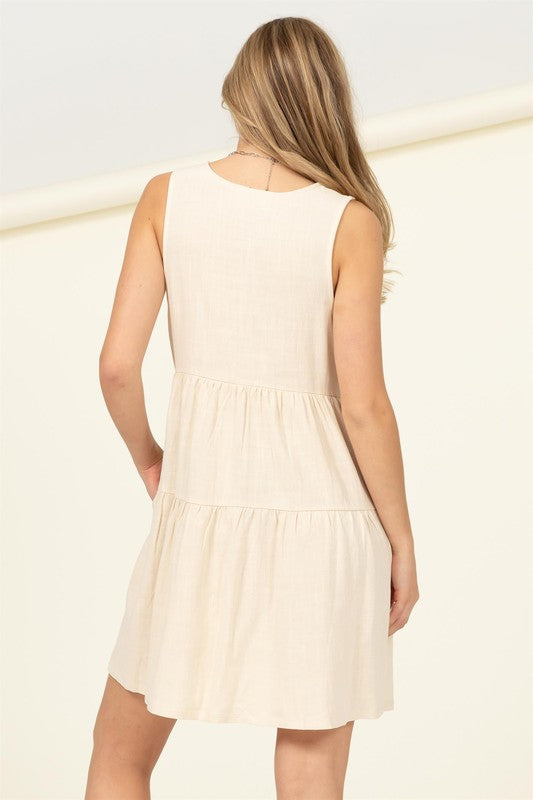 GOOD GIRL SLEEVELESS TIERED MINI DRESS - ShopModernEmporium