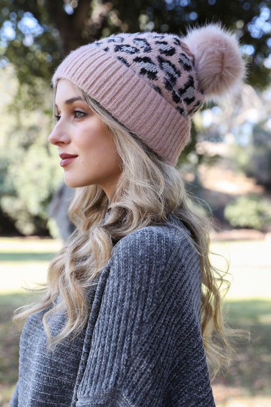 Leopard Knit Beanie - ShopModernEmporium