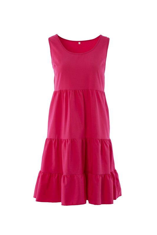 sleeveless tiered dress