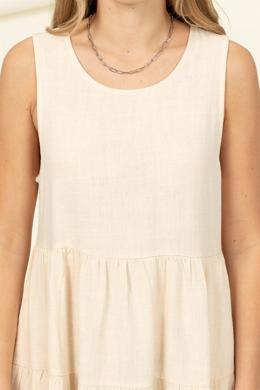 GOOD GIRL SLEEVELESS TIERED MINI DRESS - ShopModernEmporium