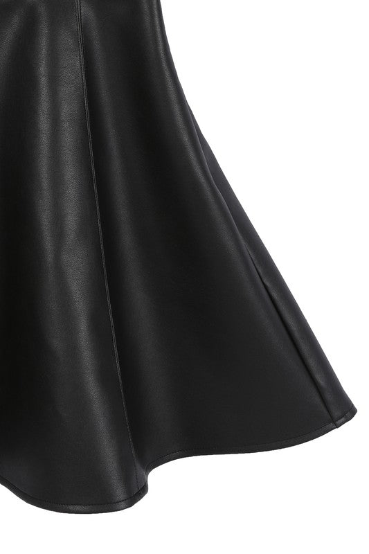 Vegan leather bustier mini dress - ShopModernEmporium