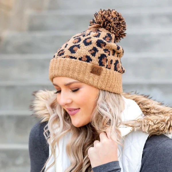 Stay Cozy & Chic: Trend Alert—The CC Leopard Pom Beanie Is This Season’s Must-Have
