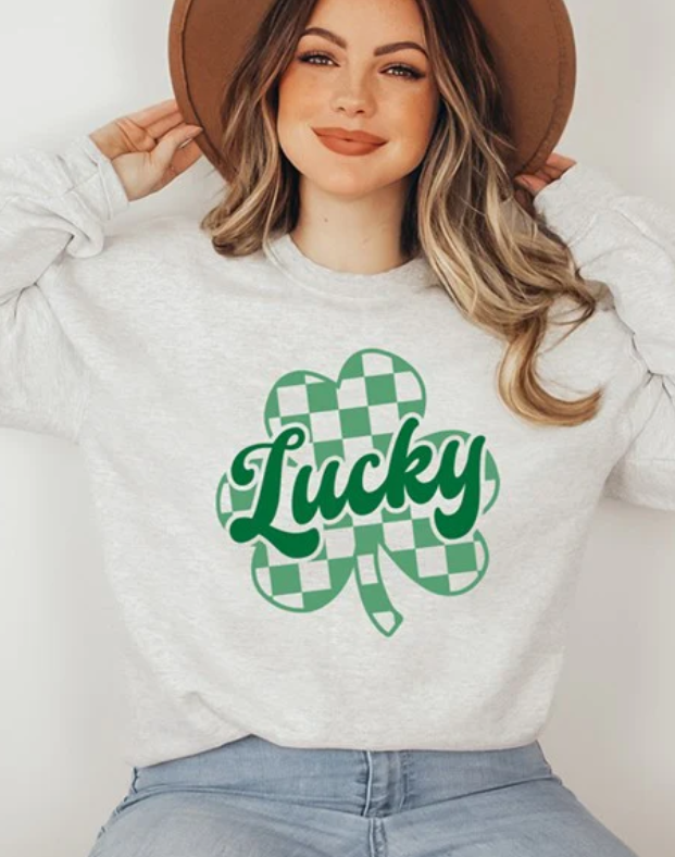 Lucky Checkered Sweatshirt: Embrace Your Irish Spirit in Style