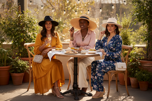 Fedoras and Wide Brim Hats worn at Brunch