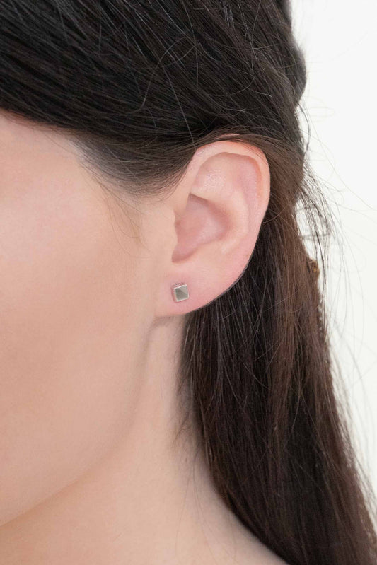 Polished Square Stud Earrings
