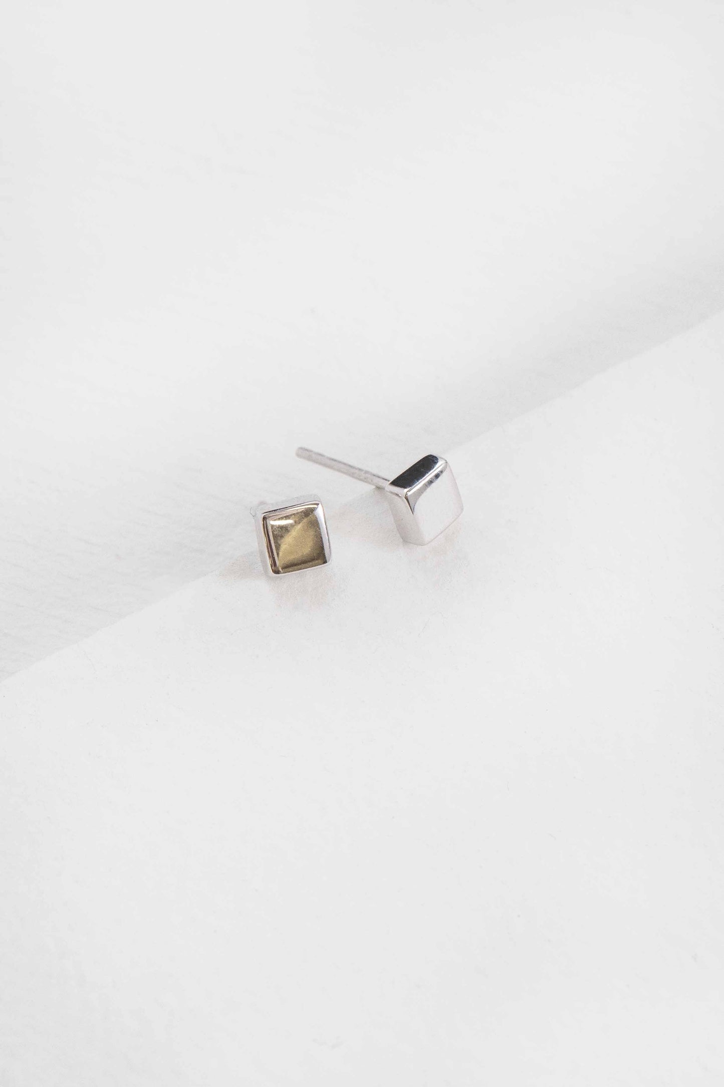 Polished Square Stud Earrings