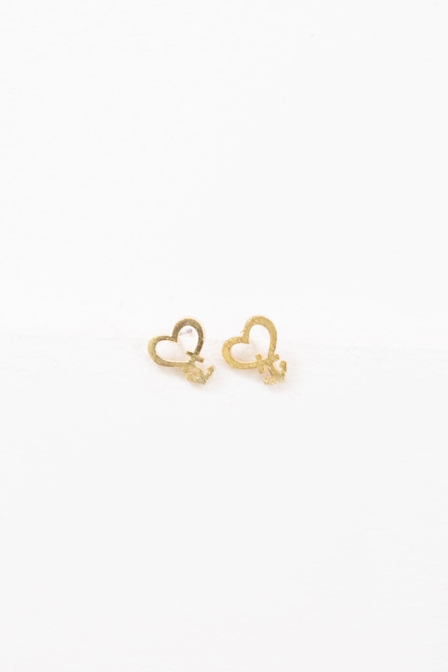 Anchored Heart Earrings