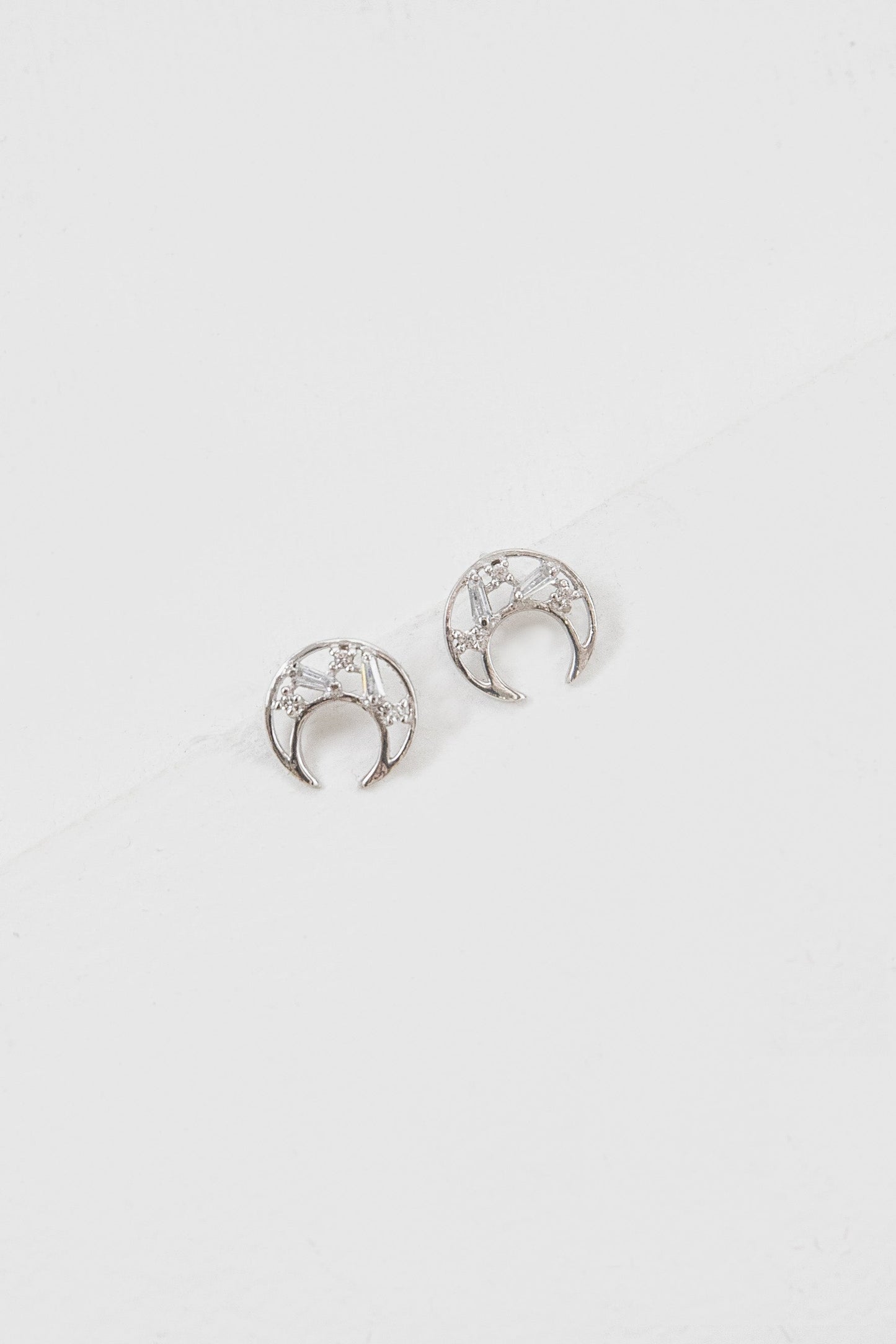 Crescent Stone Earrings