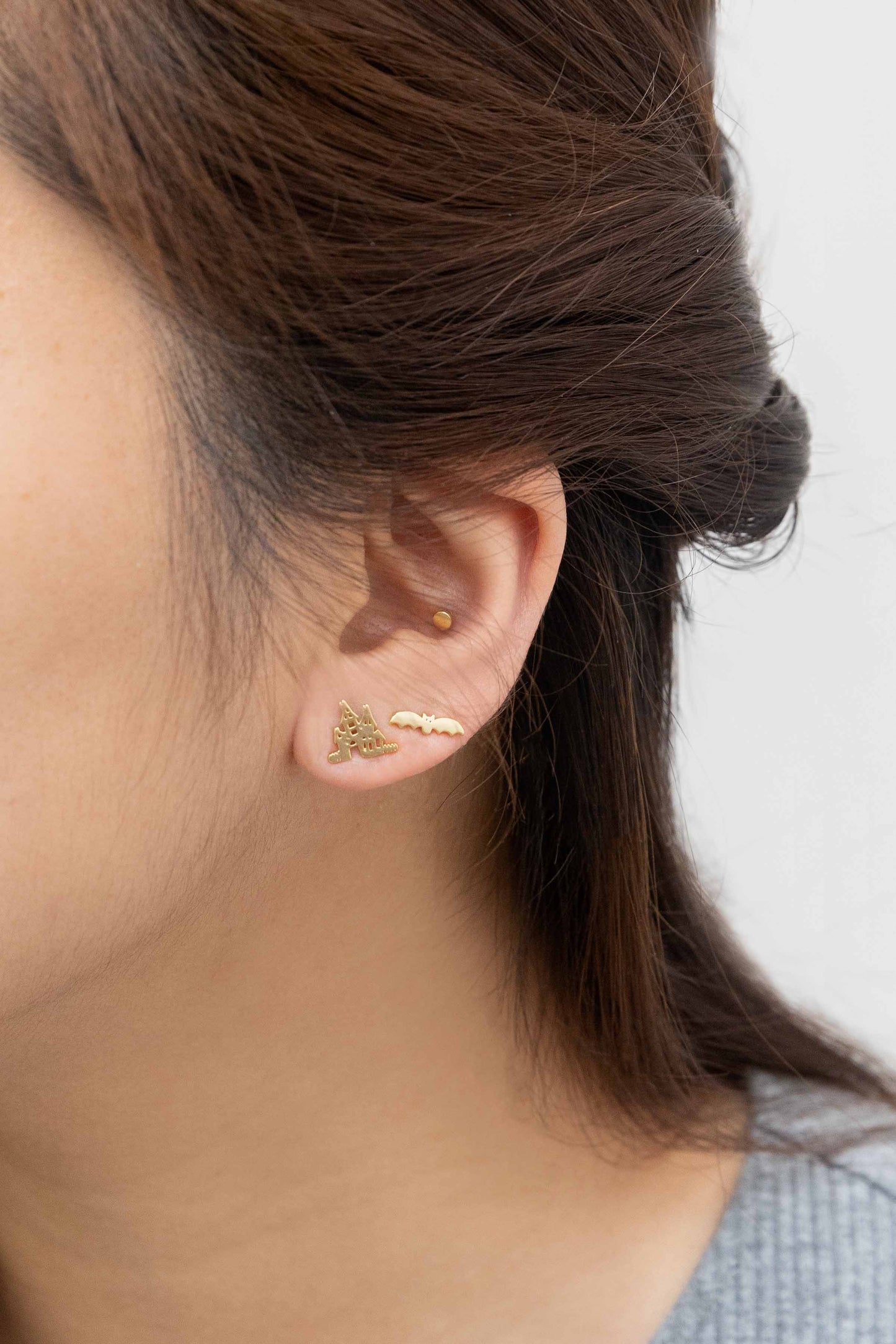 Bat and Castle Earrings