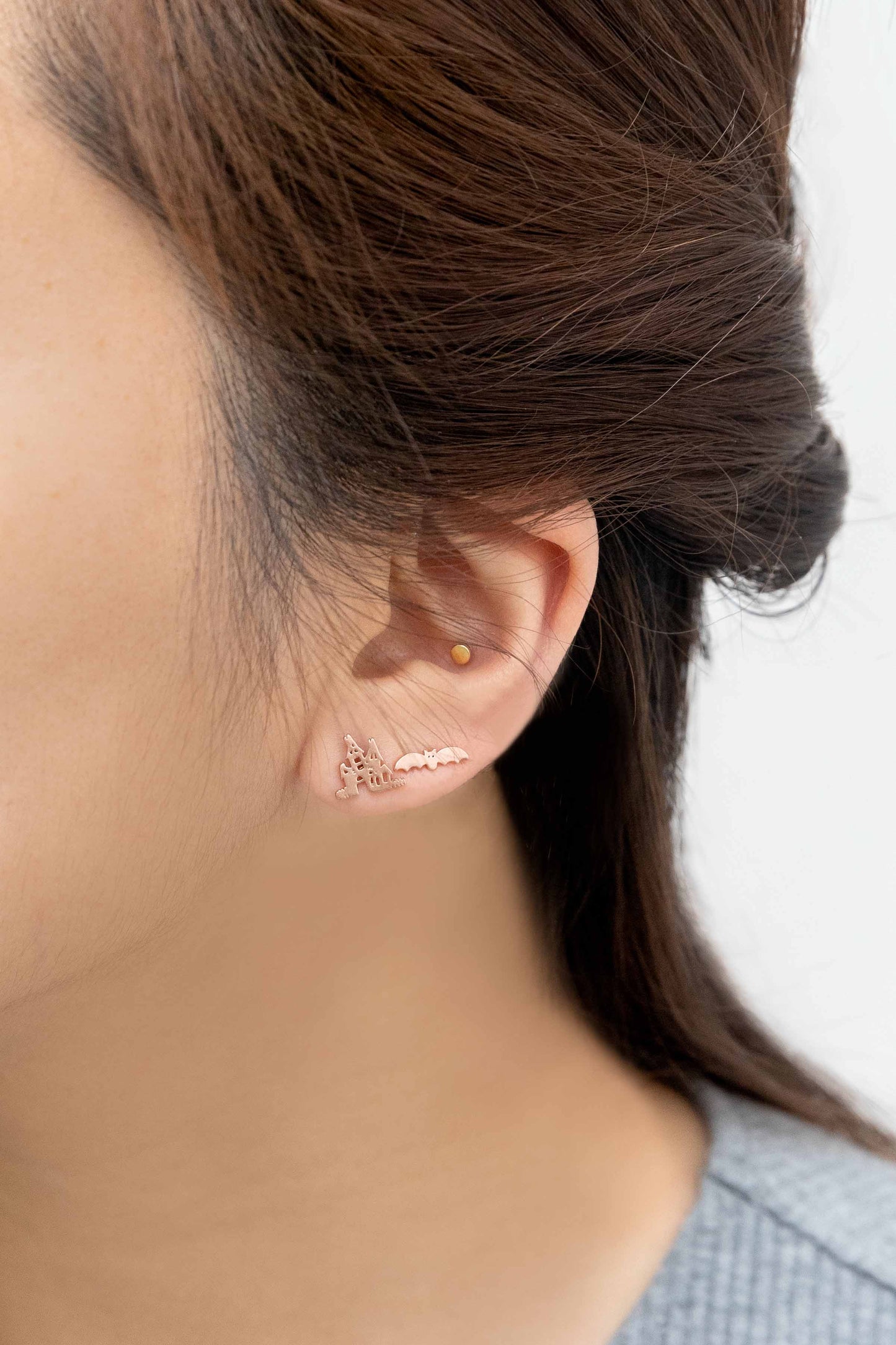 Bat and Castle Earrings