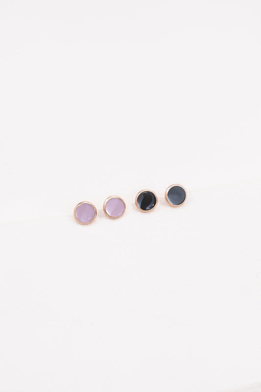10mm Palette Earrings (14K Rose Gold)