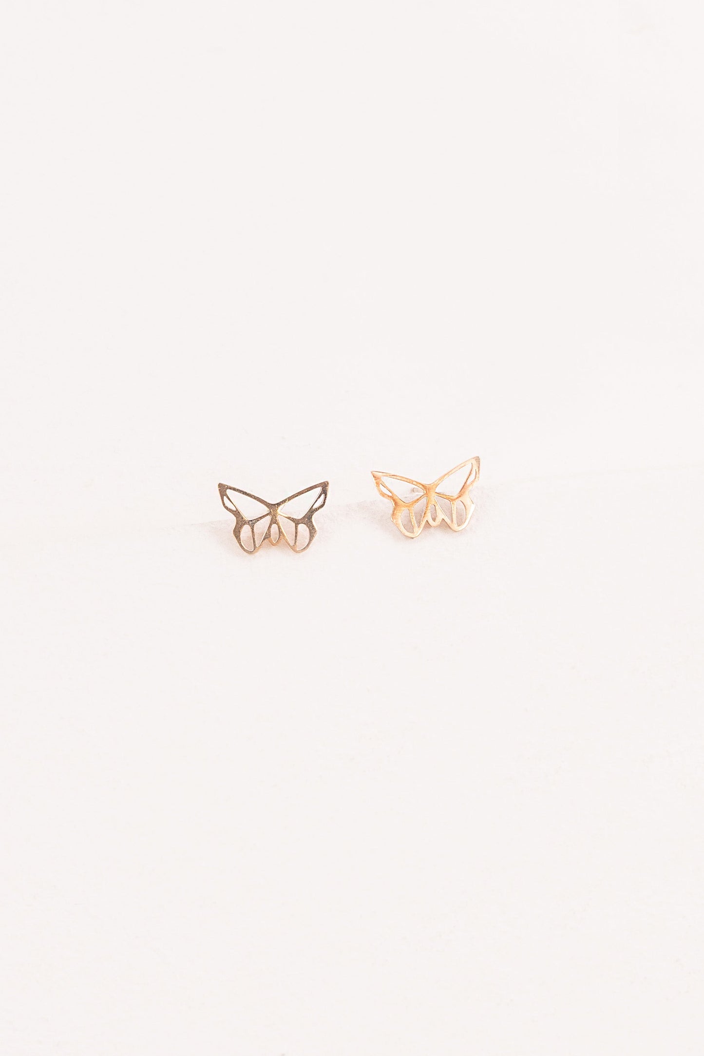 Butterfly Outline Earrings (14K)