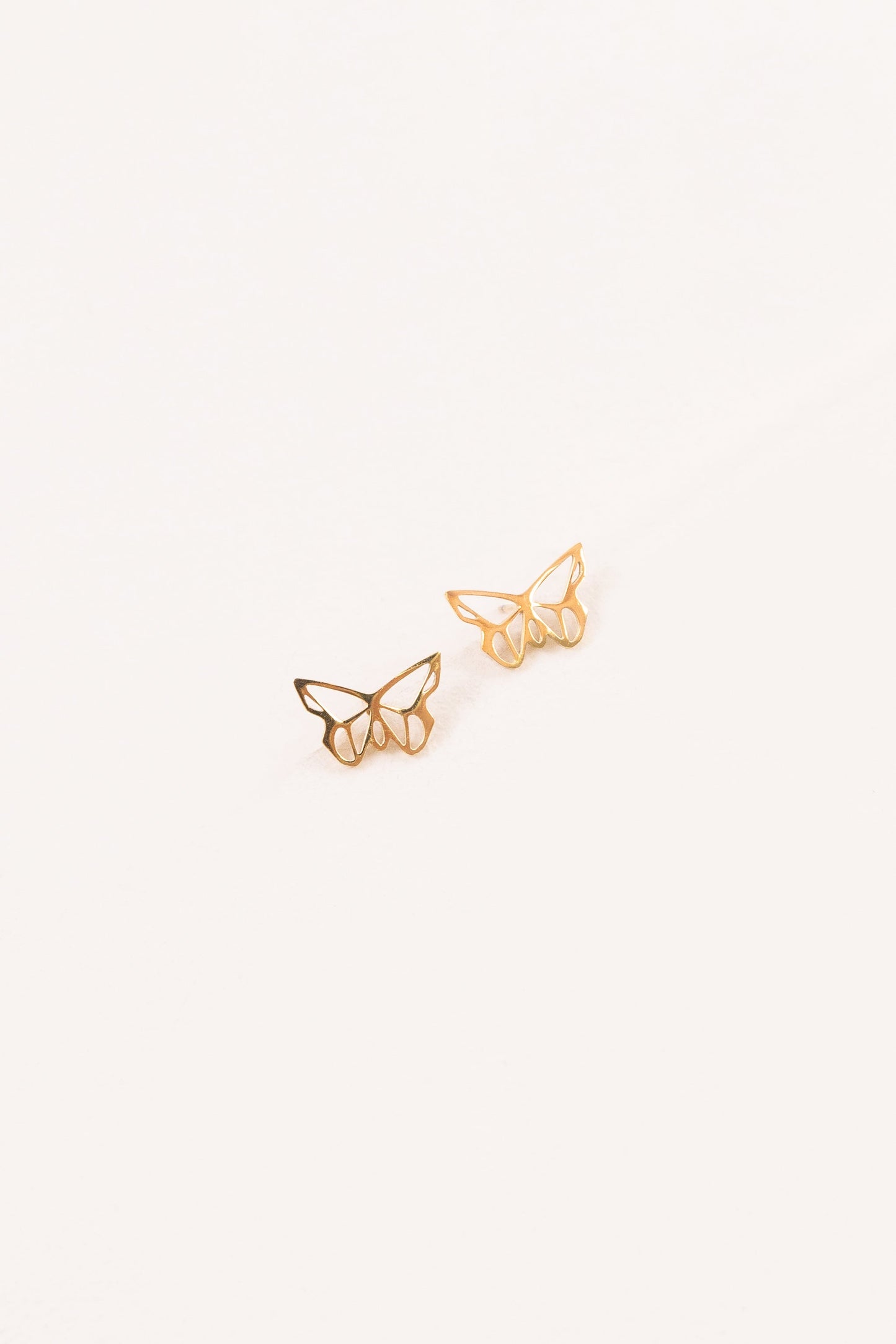 Butterfly Outline Earrings (14K)