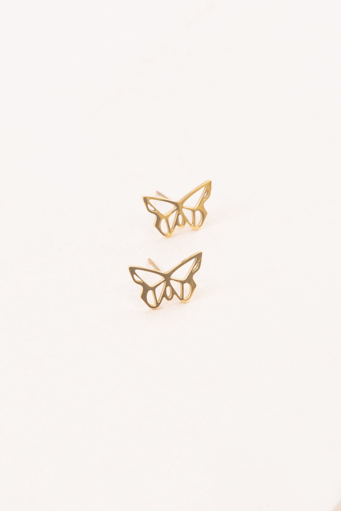 Butterfly Outline Earrings (14K)
