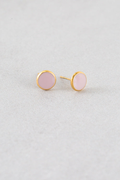 8mm Palette Earrings | Mauve (14K)