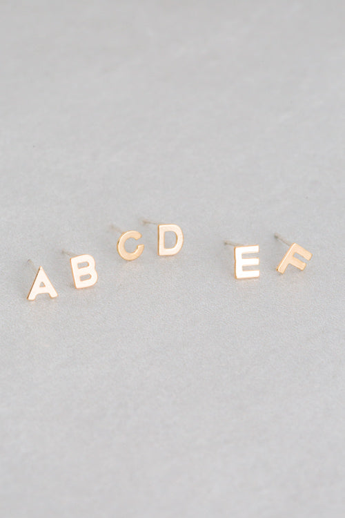 Alphabet Earring (14K Gold)