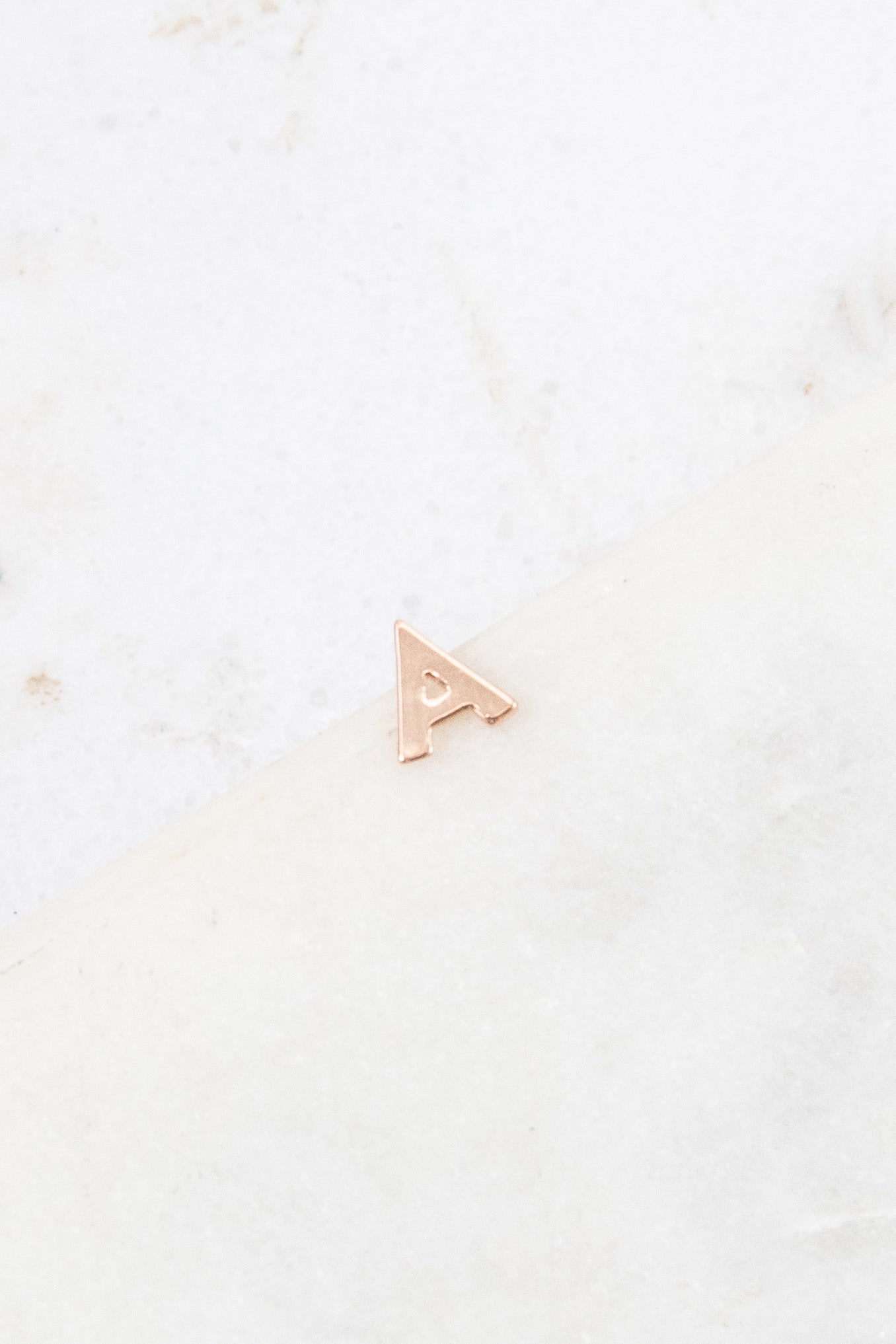 Alphabet Earring (14K Rose)