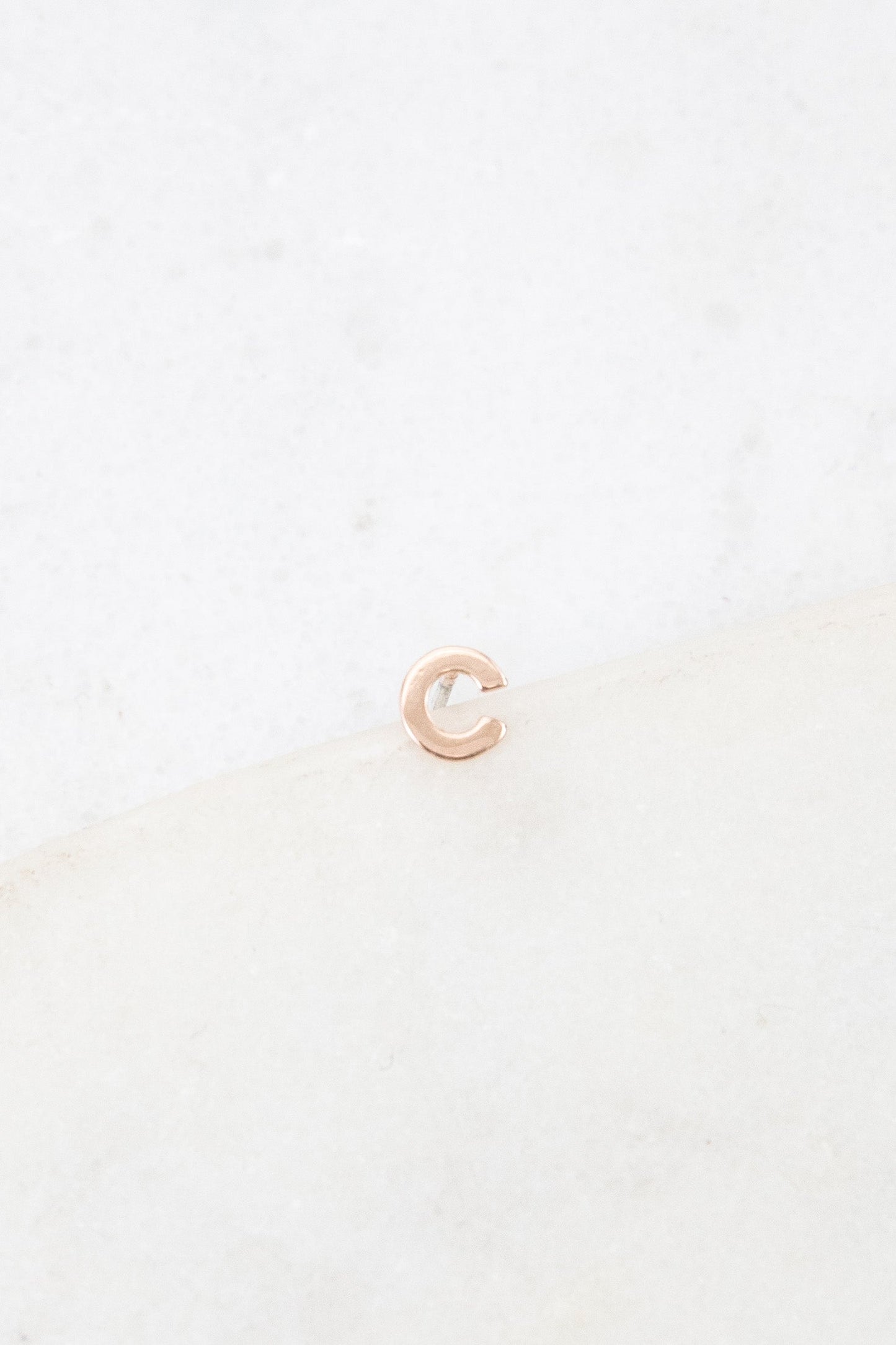 Alphabet Earring (14K Rose)