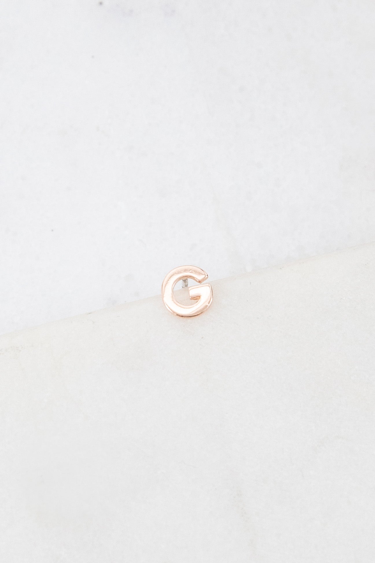 Alphabet Earring (14K Rose)